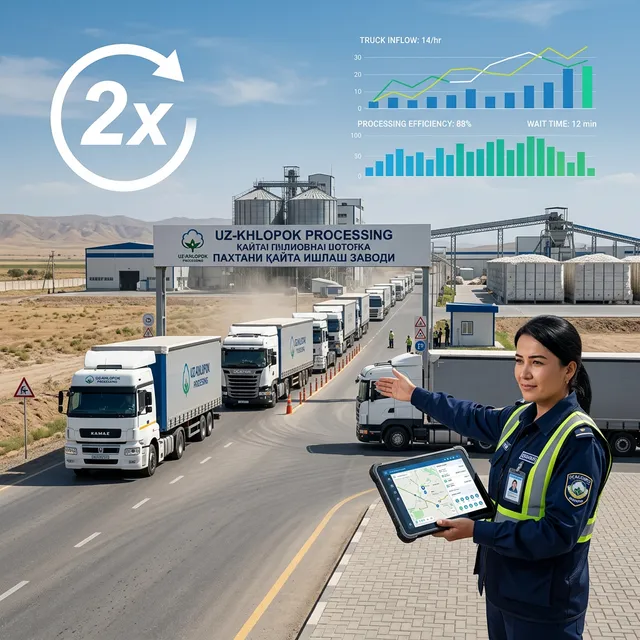 Борьба с очередями на хлопкозаводах и элеваторах